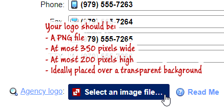 Add your agency logo to Terpsy