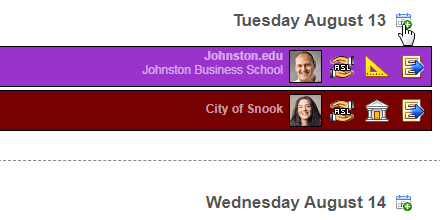 Create new events from the calendar