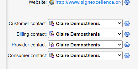 Customize your contact persons